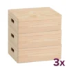 Houten kist met deksel medium laag (voordeelbundel) Zeller Present