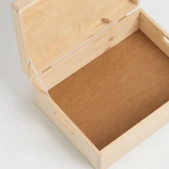 Houten kist met deksel medium laag (voordeelbundel) Zeller Present