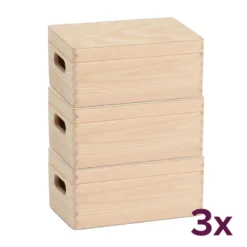Houten kist met deksel small (voordeelbundel) Zeller Present