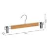 Houten kledinghanger met clips 3 stuks Five®