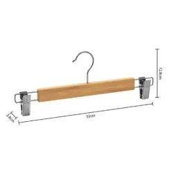 Houten kledinghanger met clips 3 stuks Five®
