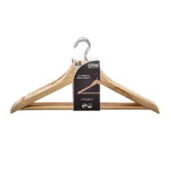 Houten kledinghangers 8 stuks Five®