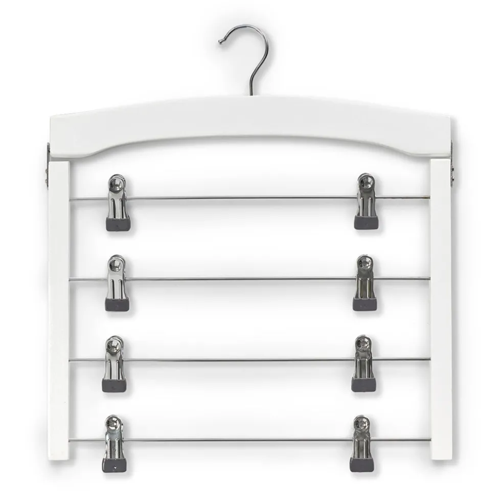 Houten knijphanger 4 niveaus wit hout Zeller Present