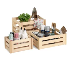 Houten kratje medium Zeller Present