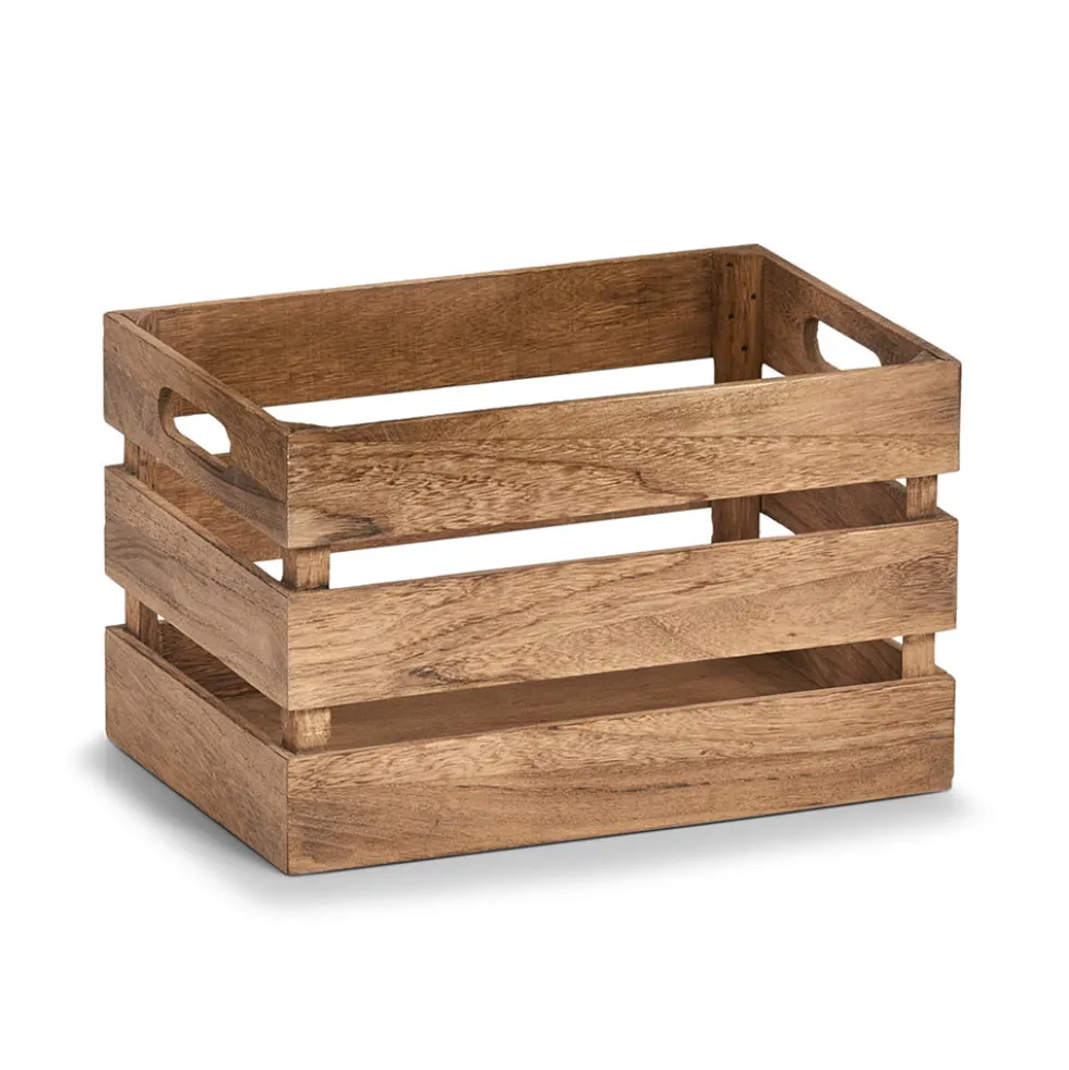 Houten kratje stapelbaar medium Zeller Present
