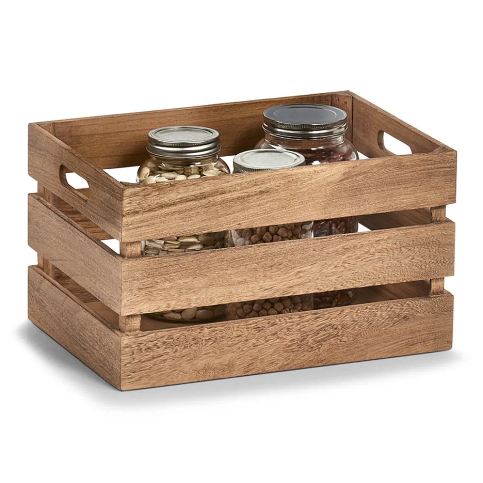 Houten kratje stapelbaar medium Zeller Present