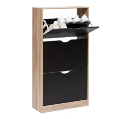 Houten schoenenkast hout/zwart Five®