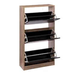 Houten schoenenkast hout/zwart Five®