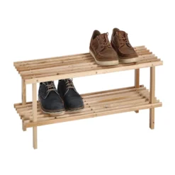 Houten schoenenrek 2 etages Zeller Present