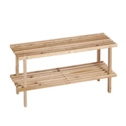 Houten schoenenrek 2 etages Zeller Present