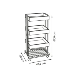 houten trolley badkamer of keuken Five®