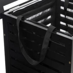Houten zwarte wasmand 65 liter Five®