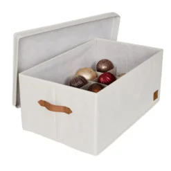 Kerstballen opbergbox beige 30 ballen Store It
