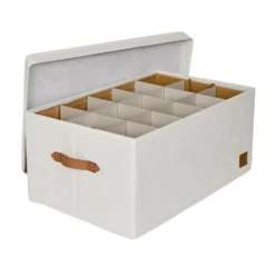 Kerstballen opbergbox beige 30 ballen Store It