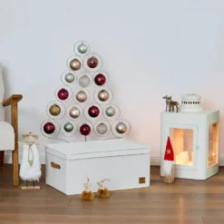 Kerstballen opbergbox beige 30 ballen Store It