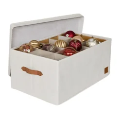 Kerstballen opbergbox beige 30 ballen Store It