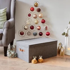 Kerstballen opbergbox grijs 30 ballen Store It