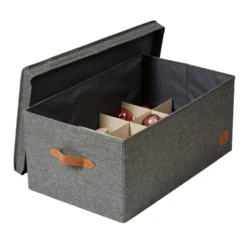 Kerstballen opbergbox grijs 30 ballen Store It