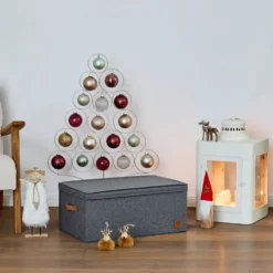 Kerstballen opbergbox grijs 30 ballen Store It