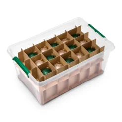 Kerstballen opbergbox op wielen 30 ballen Orplast