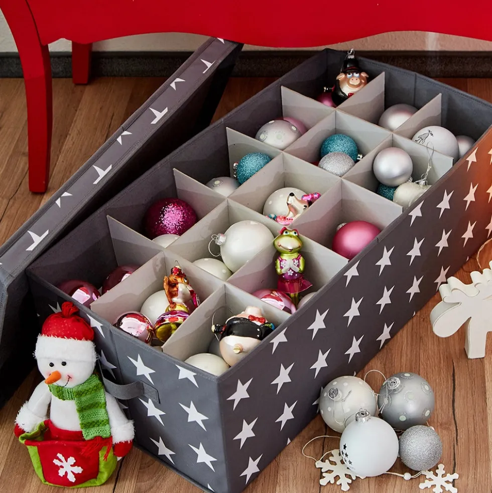 Kerstballen opbergbox sterren 30 ballen Store It