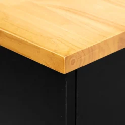 Keukeneiland op wielen hout zwart Five®
