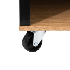 Keukeneiland op wielen hout zwart Five®