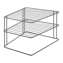 Keukenkast rekje 2 etages Metaltex - Black edition