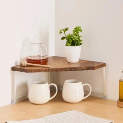 Keukenrek Acaciahout hoek variant Five®