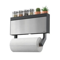 Keukenrol en foliehouder met snijhulp Metaltex