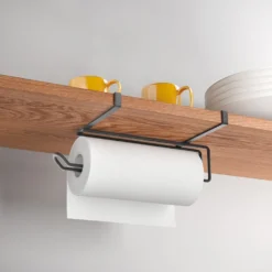 Keukenrolhouder zwart hangend Metaltex - Black edition