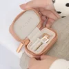 Klein sieradentasje met rits roze Stackers - Blush Pink
