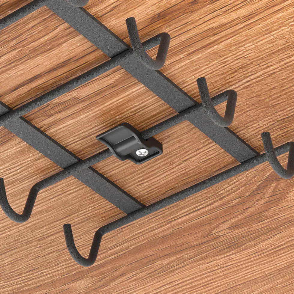 Kopjesrek aan plank Metaltex - Black edition