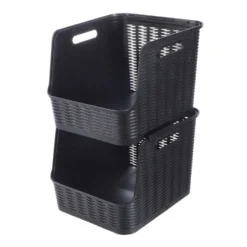 Kunststof transparante stapelbare mand 21 liter Ezystorage