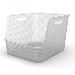 Kunststof transparante stapelbare mand 21 liter Ezystorage