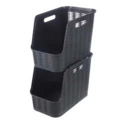 Kunststof transparante stapelbare mand 14 liter Ezystorage