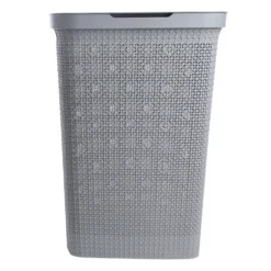 Kunststof wasmand met deksel 57 liter Ezystorage