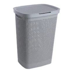 Kunststof wasmand met deksel 57 liter Ezystorage