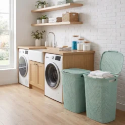 Kunststof wasmand met deksel 57 liter Five®