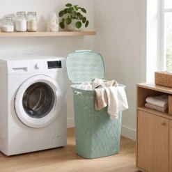 Kunststof wasmand met deksel 57 liter Five®