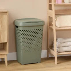 Kunststof wasmand met deksel 70 liter Five®