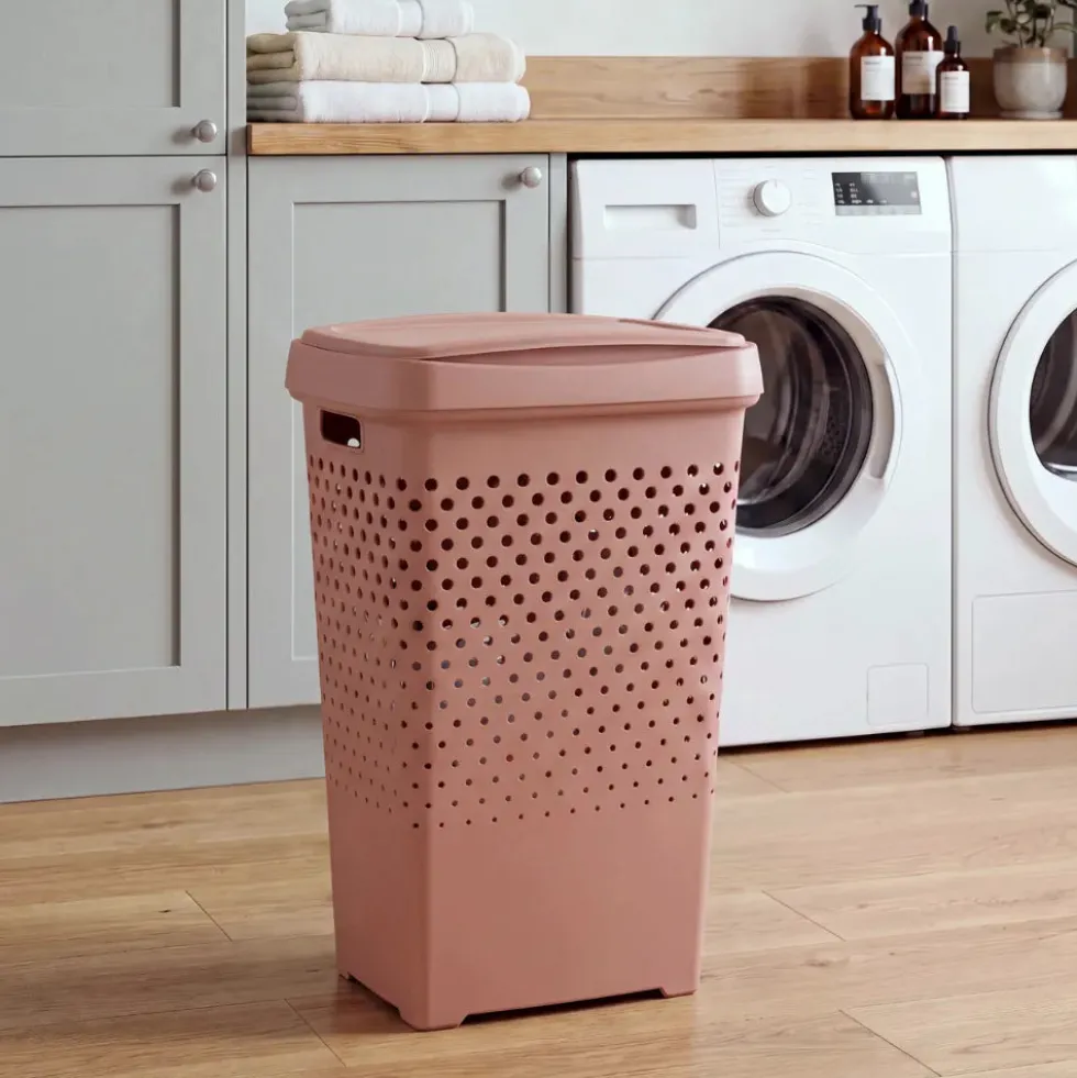 Kunststof wasmand met deksel 70 liter Five®