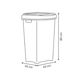 Kunststof wasmand met deksel 70 liter Five®