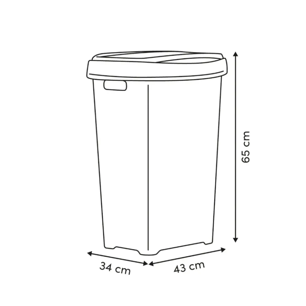 Kunststof wasmand met deksel 70 liter Five®