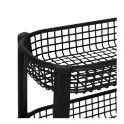 Kunststof zwarte trolley met 4 mandjes Five®