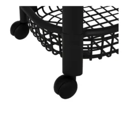 Kunststof zwarte trolley met 4 mandjes Five®
