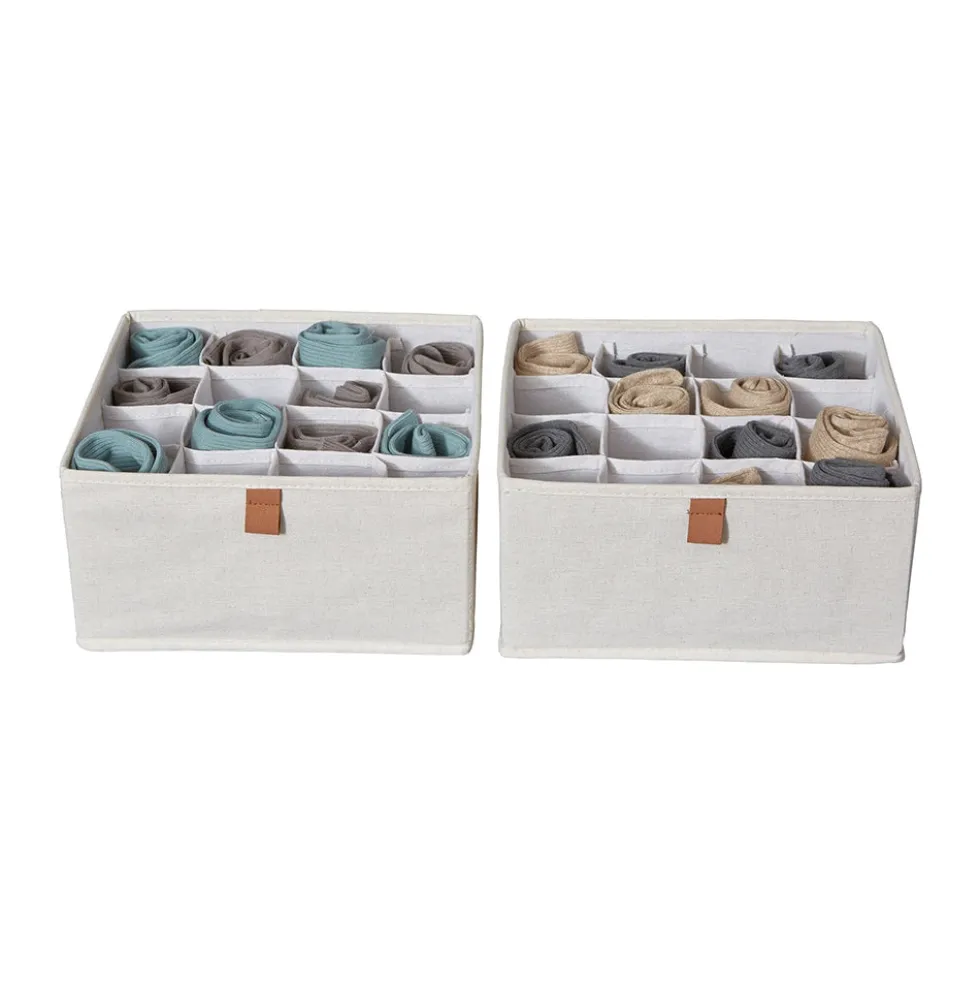 Lade mandje beige kledingkast 2x large 16-vaks Store It