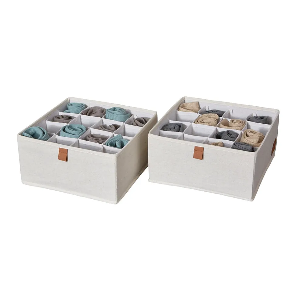 Lade mandje beige kledingkast 2x large 16-vaks Store It