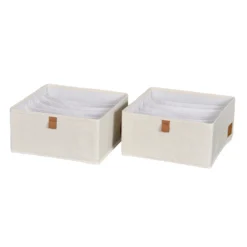 Lade mandje beige kledingkast 2x large 6-vaks Store It
