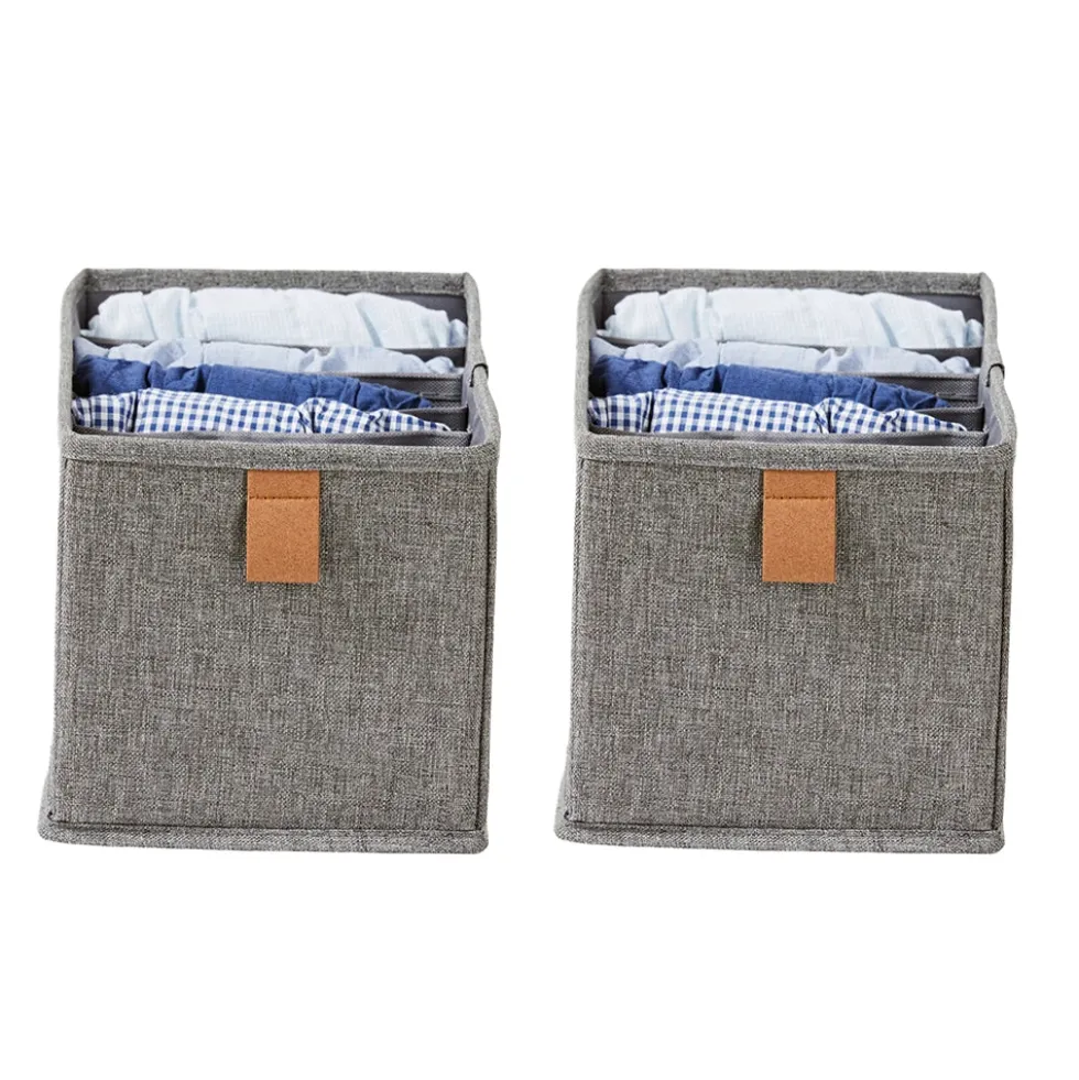 Lade mandje grijs kledingkast 2x medium 6-vaks Store It